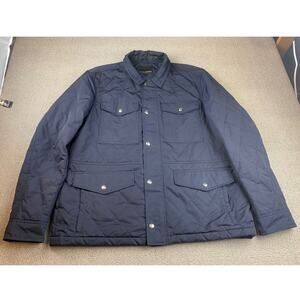 Banana Republic Quilted Field Jacket Men’s XL‎ Navy Snap Front Pockets